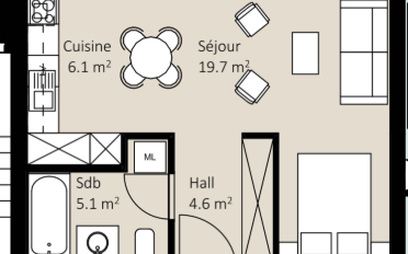 Studio 1.5 rooms - image - 7