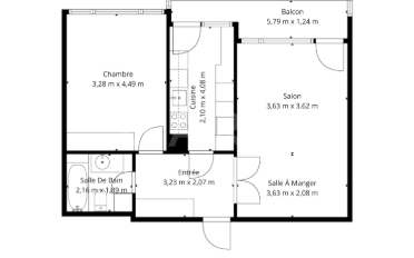 Apartment 3 rooms - image - 2