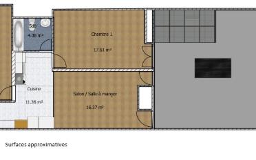 Terrace flat 3 rooms - image - 12