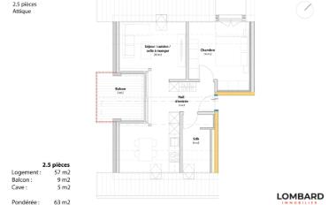 Attic flat 2.5 rooms - image - 12