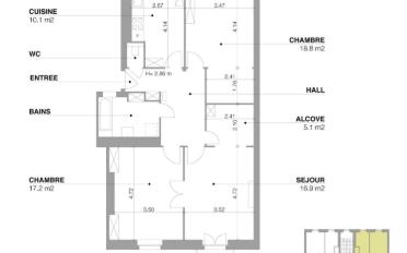 Wohnung 4.3 Zimmer - image - 1