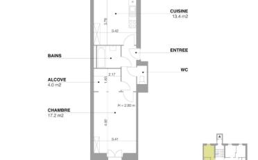 Apartment 2.3 rooms - image - 1