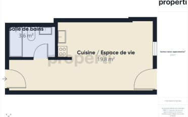 Wohnung ein Zimmer - image - 6