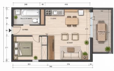 Möbl. Wohnobj. 2 Zimmer - image - 12