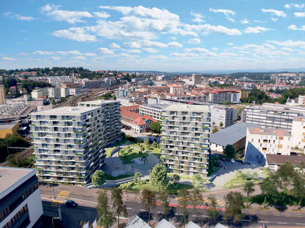 Fraîchement sorti de terre, le Parc de la Fonderie a offert 226 nouveaux logements aux Fribourgeois